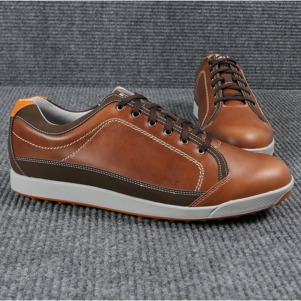 NEW FootJoy Contour Casual Brown Leather Spikeless Golf Shoes Mens 12M 54222